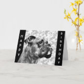 Carte Profil Boxer Dog (Fleur jaune)