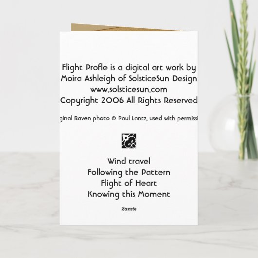 Carte Profil de vol (Dos)