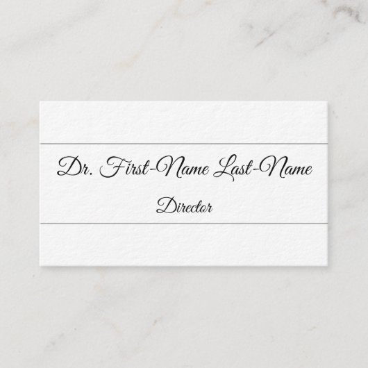 Carte Profil du directeur de texte de script (Devant)