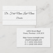 Carte Profil du directeur de texte de script (Devant / Derrière)