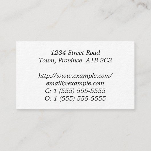 Carte Profil du directeur de texte de script (Dos)