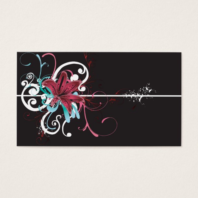 Carte profil floral (Devant)