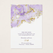 carte profil lavande en marbre fluide (Dos)