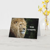 Carte Profil Lion Faune Photo Sympathie (Fleur jaune)