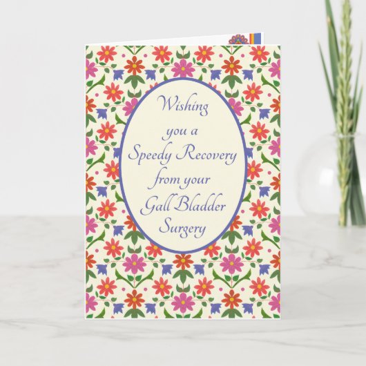 Carte Profitez de la Gall Bladder Surgery Card, Fleurs (Devant)