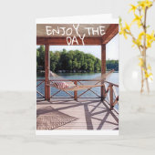 CARTE **PROFITEZ DE LA JOURNÉE** POUR VOTRE "ANNIVERSAIR (Fleur jaune)