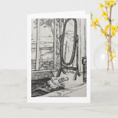 Carte Profitez De La Plage (Fleur jaune)