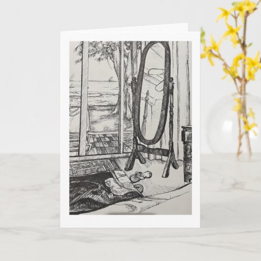 Carte Profitez De La Plage (Fleur jaune)