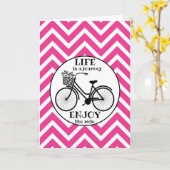 Carte Profitez De La Promenade | Vélo Avec Fleurs Motiva (Fleur jaune)