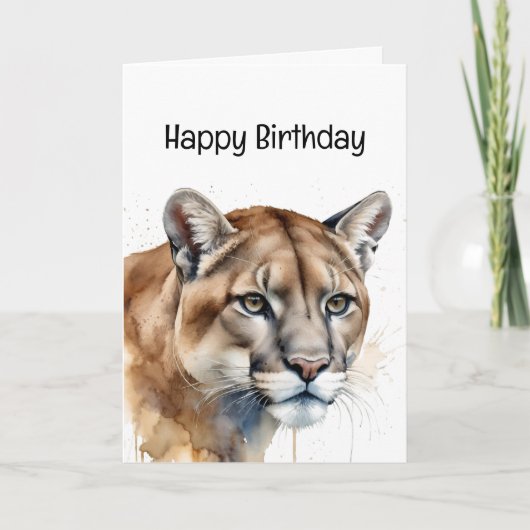 Carte Profitez de votre Anniversaire Cougar Mountain Lio (Devant)