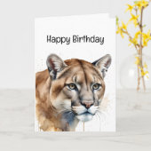 Carte Profitez de votre Anniversaire Cougar Mountain Lio (Fleur jaune)