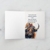 Carte Profitez de votre bison d'eau d'anniversaire anima (Intérieur)