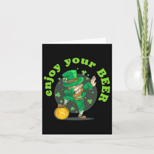 Carte Profitez de votre Jour de la Saint Patrick de bièr (Devant)