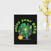 Carte Profitez de votre Jour de la Saint Patrick de bièr (Fleur jaune)