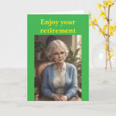 Carte Profitez de votre retraite. (Fleur jaune)