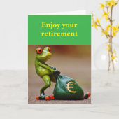 Carte Profitez de votre retraite. (Fleur jaune)