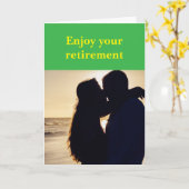 Carte Profitez de votre retraite. (Fleur jaune)