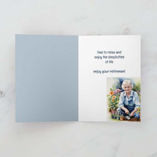 Carte Profitez de votre retraite Jardin de jardinage (Intérieur)