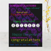 Carte Profitez de votre retraite Répétition des souhaits (Fleur jaune)