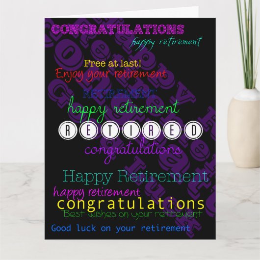 Carte Profitez de votre retraite Répétition des souhaits (Devant)