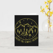 Carte Profitez des choses simples feu de camp nature min (Fleur jaune)