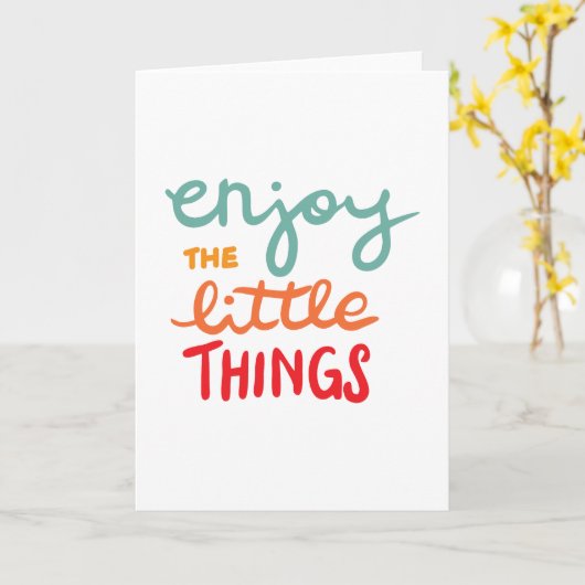 Carte Profitez des petites choses (Fleur jaune)