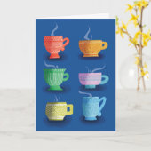 Carte Profitez du groupe Six tasses de liquide à vapeur (Fleur jaune)