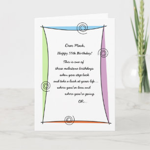 Carte Profitez du moment 55e anniversaire