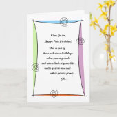 Carte Profitez du moment 70e anniversaire (Fleur jaune)