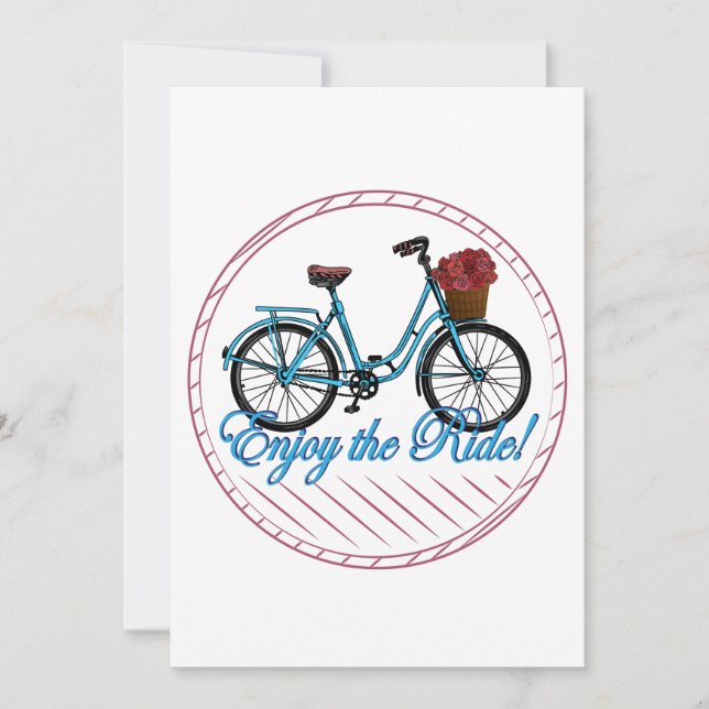 Carte Profitez Du Vélo Bleu Ride (Devant)