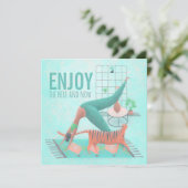 Carte Profitez Ici Et Maintenant Pastel Zen Yoga Pose Ch (Debout devant)