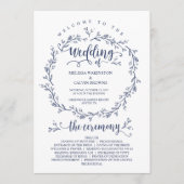 Carte programme de mariage thème rustique TED418A_ (Devant)