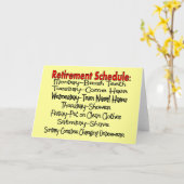 Carte "Programme de retraite" Dons amusants (Fleur jaune)