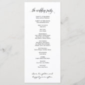 Carte programme mariage dans design moderne v3 (Dos)