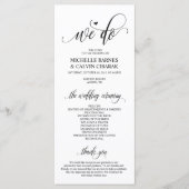 Carte programme mariage dans design moderne v3 (Devant)