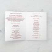 Carte programme Orange Mariage damassé (Intérieur)