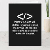 Carte Programmeur développeur de codage programmeur (Devant)