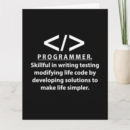 Carte Programmeur développeur de codage programmeur (Devant)