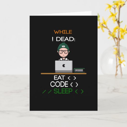 Carte Programmeur et développeur informatique (Fleur jaune)