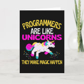 Carte Programmeur Unicorn, Programmeur Unicorn Magique (Devant)