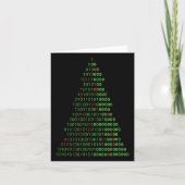 Carte Programmeurs Informatiques Binary Christmas Tree E (Devant)
