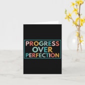 Carte Progrès Motivationnel Plutôt que Perfection Retour (Fleur jaune)