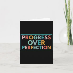 Carte Progrès Motivationnel Plutôt que Perfection Retour