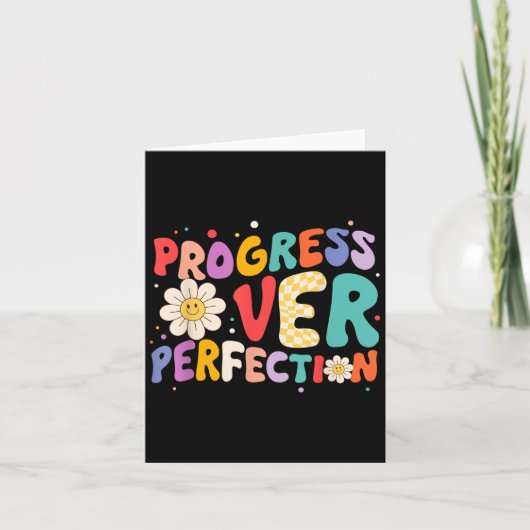 Carte Progrès Motivationnel sur la perfection Enseignant (Devant)