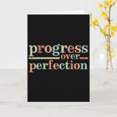 Carte Progrès plutôt que perfection Enseignant Inspirant (Fleur jaune)