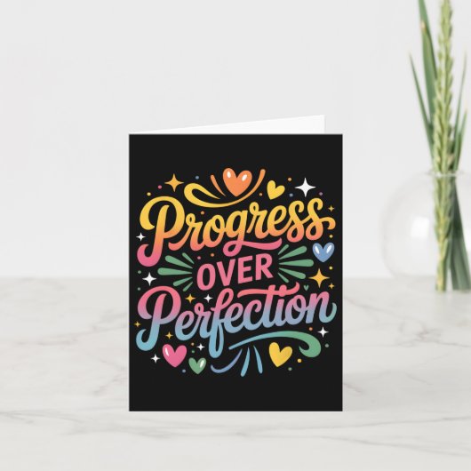 Carte Progrès sur la perfection Retour À L'École Enseign (Devant)
