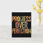 Carte Progress Over Perfection Motivation Motivational T (Fleur jaune)