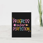 Carte Progress Over Perfection Motivational Back To Scho (Devant)
