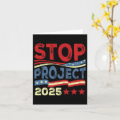 Carte Projet 2025 Anti Trump Drapeau américain Femmes po (Fleur jaune)