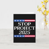 Carte Projet 2025 Anti Trump Drapeau américain Femmes po (Fleur jaune)